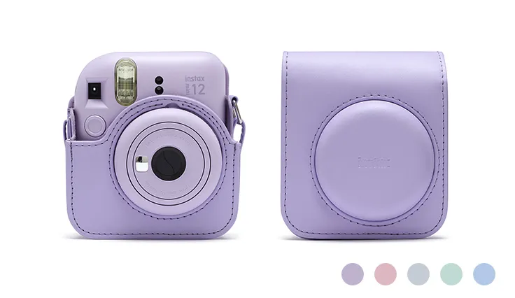 Purple camera with white background